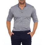 Men’s Long Sleeve Zipper & Button Lapel Shirt – Slim Fit Fashion Top