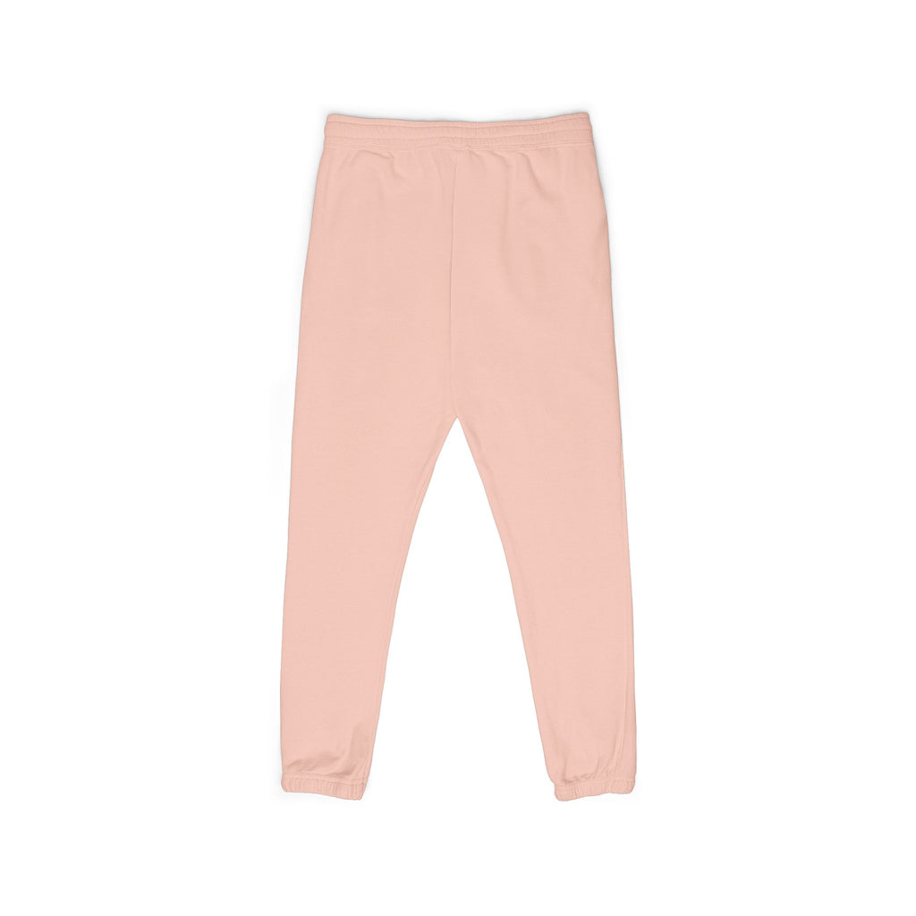 Embroidered Minimal Logo Sweatpants — Garment-Dyed Fleece Joggers