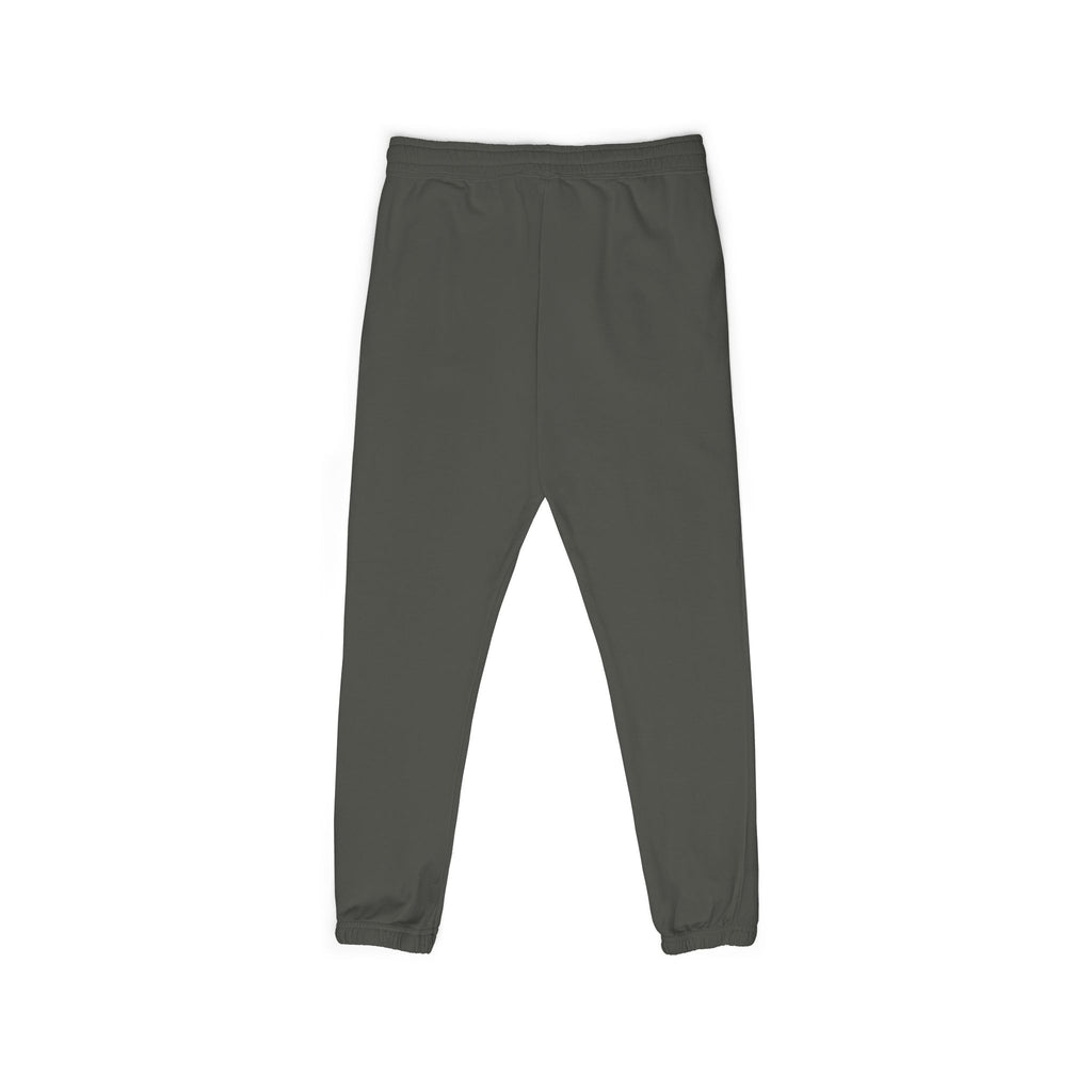 Embroidered Minimal Logo Sweatpants — Garment-Dyed Fleece Joggers