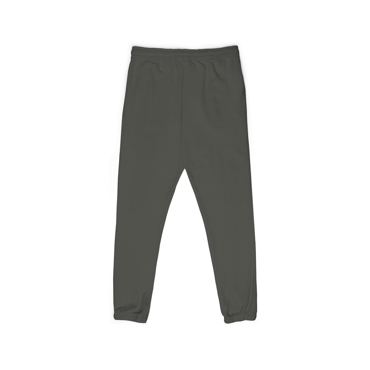 Embroidered Minimal Logo Sweatpants — Garment-Dyed Fleece Joggers