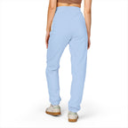 Embroidered Minimal Logo Sweatpants — Garment-Dyed Fleece Joggers