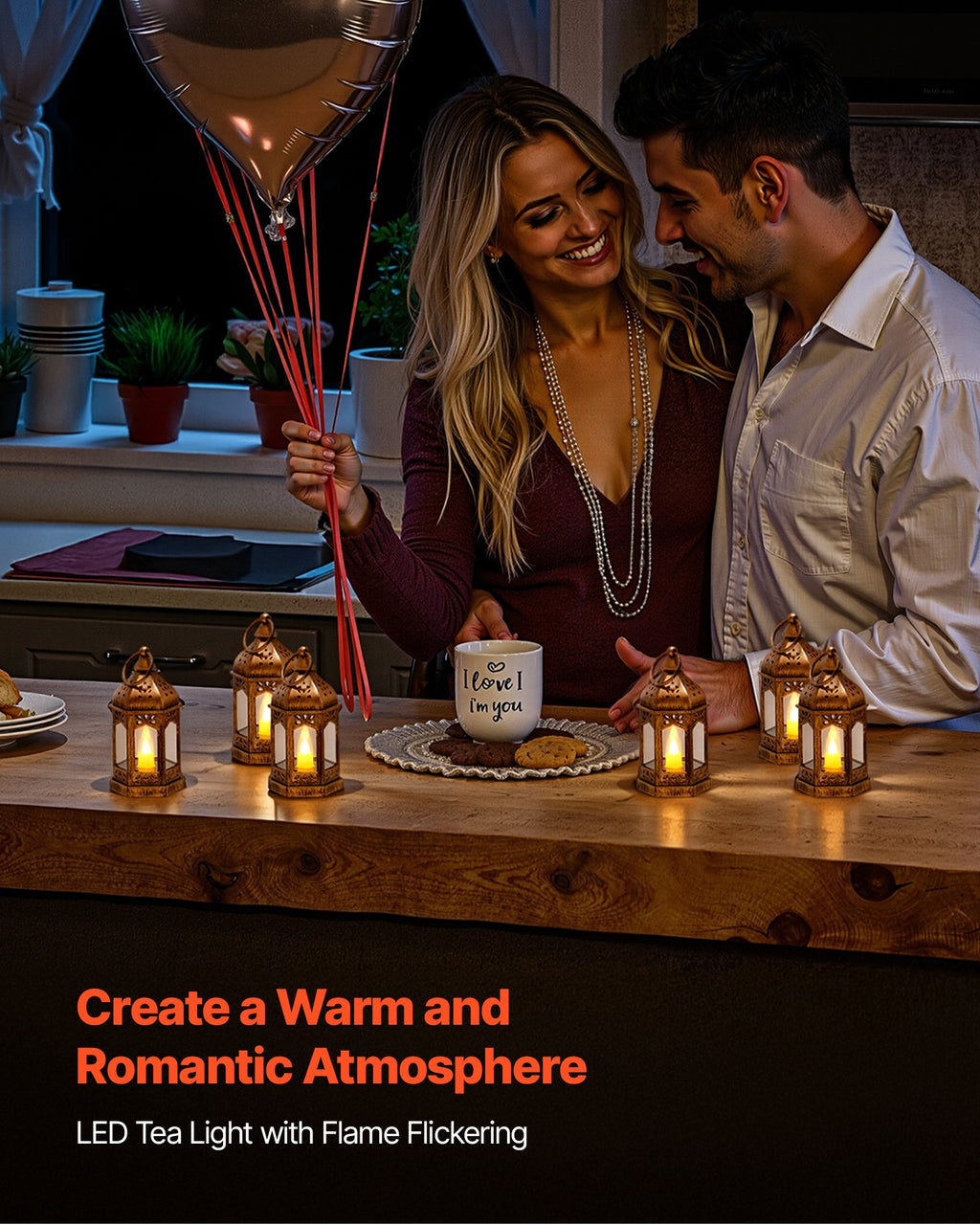 12 Pcs Decorative Candle Lantern, LED Electric Flameless Candle