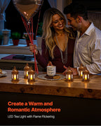 12 Pcs Decorative Candle Lantern, LED Electric Flameless Candle