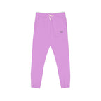 Embroidered Minimal Logo Sweatpants — Garment-Dyed Fleece Joggers