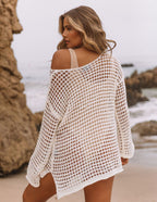 Women's Beach Hollow Knitted Holiday Knit Sweater
