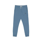 Embroidered Minimal Logo Sweatpants — Garment-Dyed Fleece Joggers