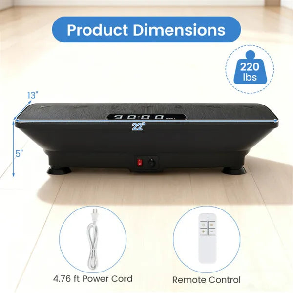 Full Body Vibration Exercise Plate with Remote Control & Music Function