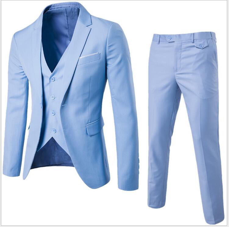 Plus-Size Men’s Casual Cotton Suit – Flat Lapel Collar