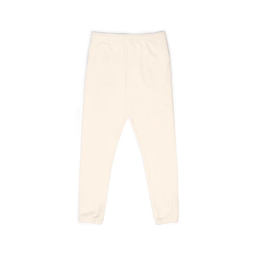 Embroidered Minimal Logo Sweatpants — Garment-Dyed Fleece Joggers