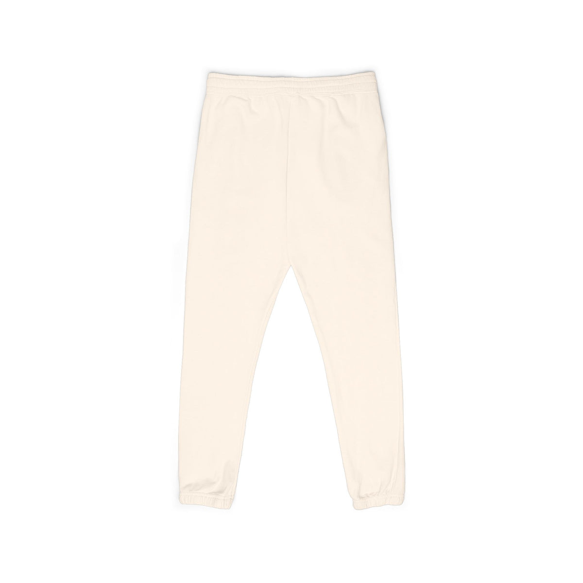Embroidered Minimal Logo Sweatpants — Garment-Dyed Fleece Joggers