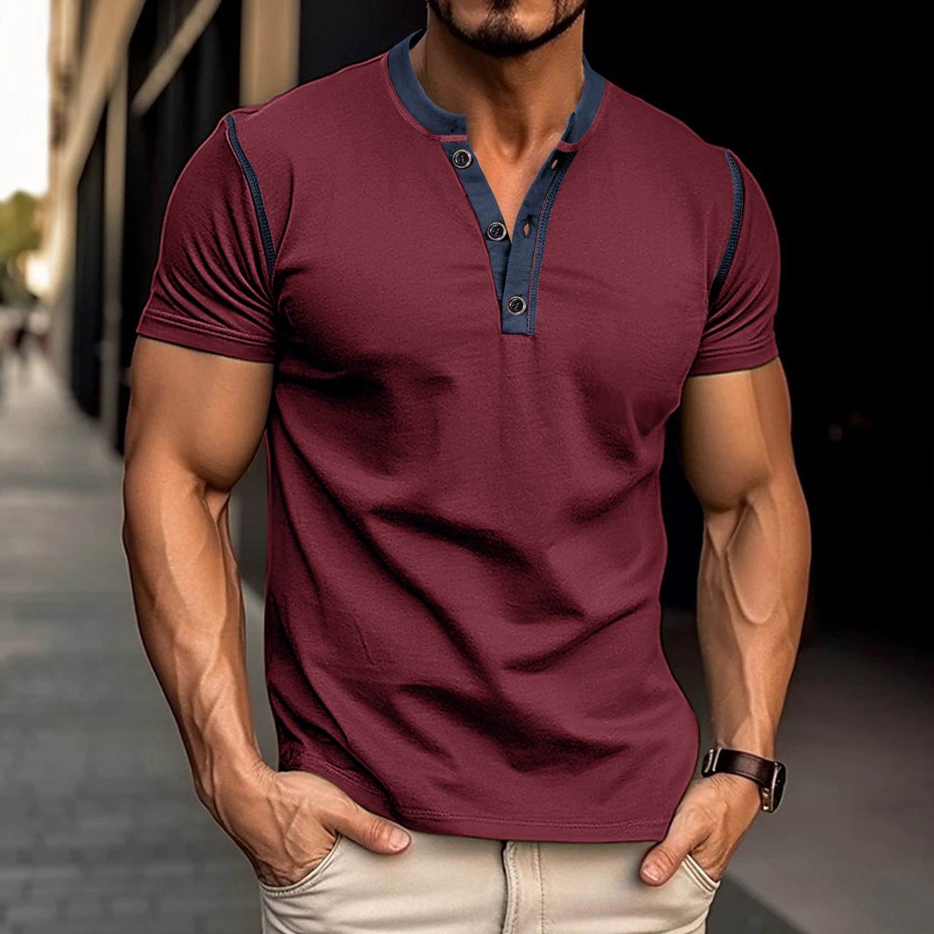 Men’s Summer Short-Sleeve Polo Shirt