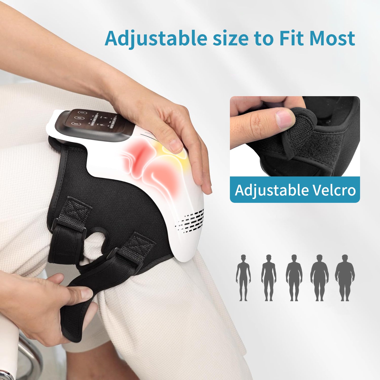 Smart Heated Knee Massager with Deep Kneading