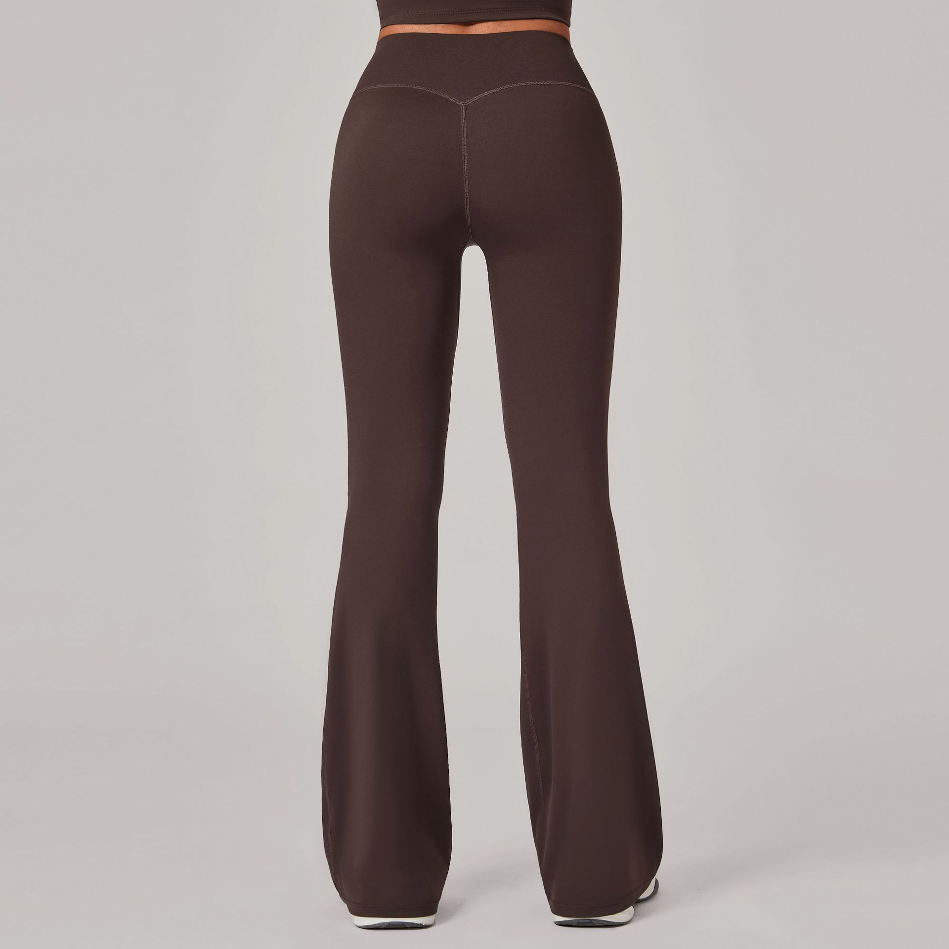 European And American Style Hidden Pleat Flared Yoga Pants For Women
