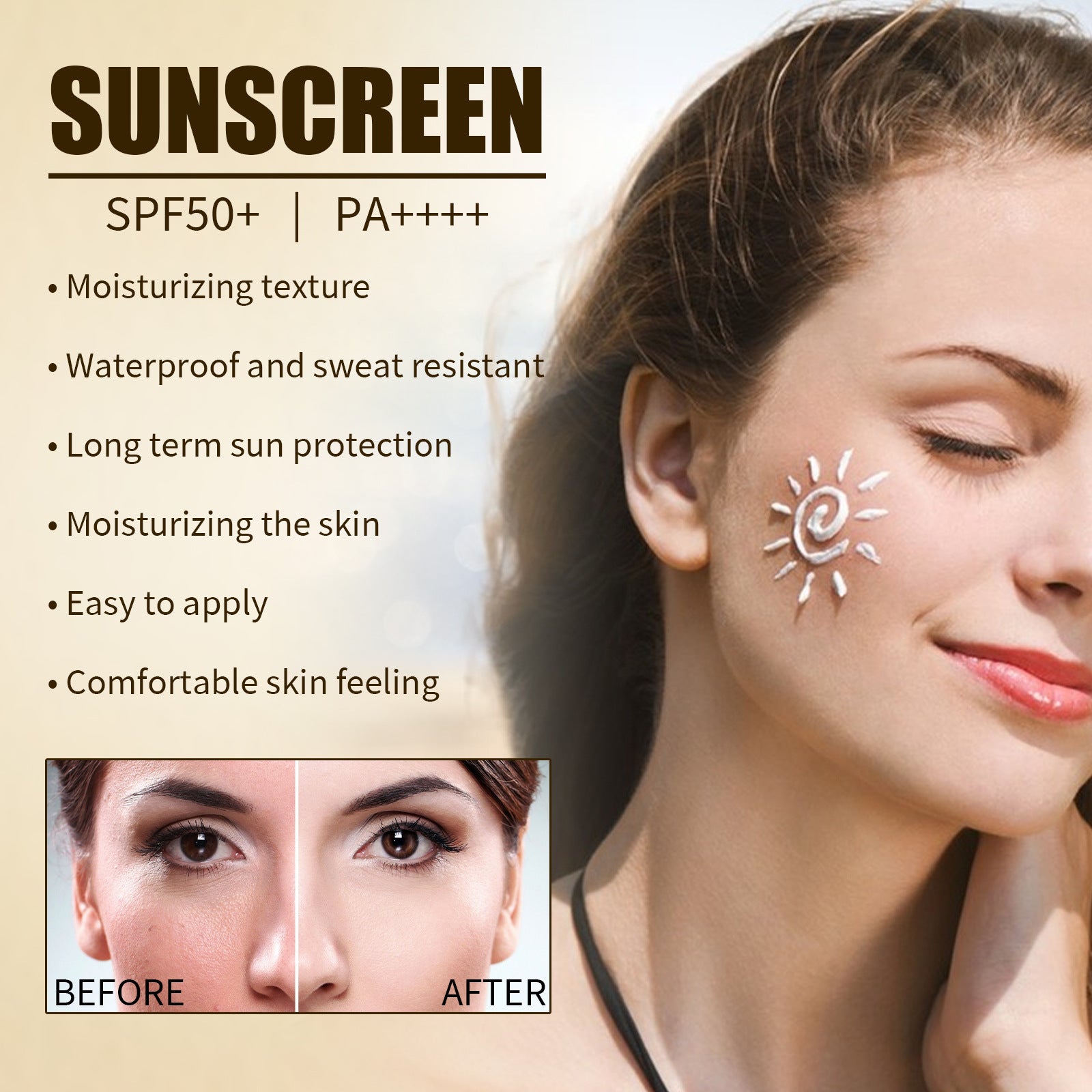 OUHOE Rice Probiotic UV Protection & Moisturizing Face Cream