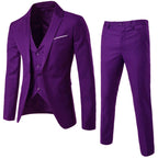 Plus-Size Men’s Casual Cotton Suit – Flat Lapel Collar