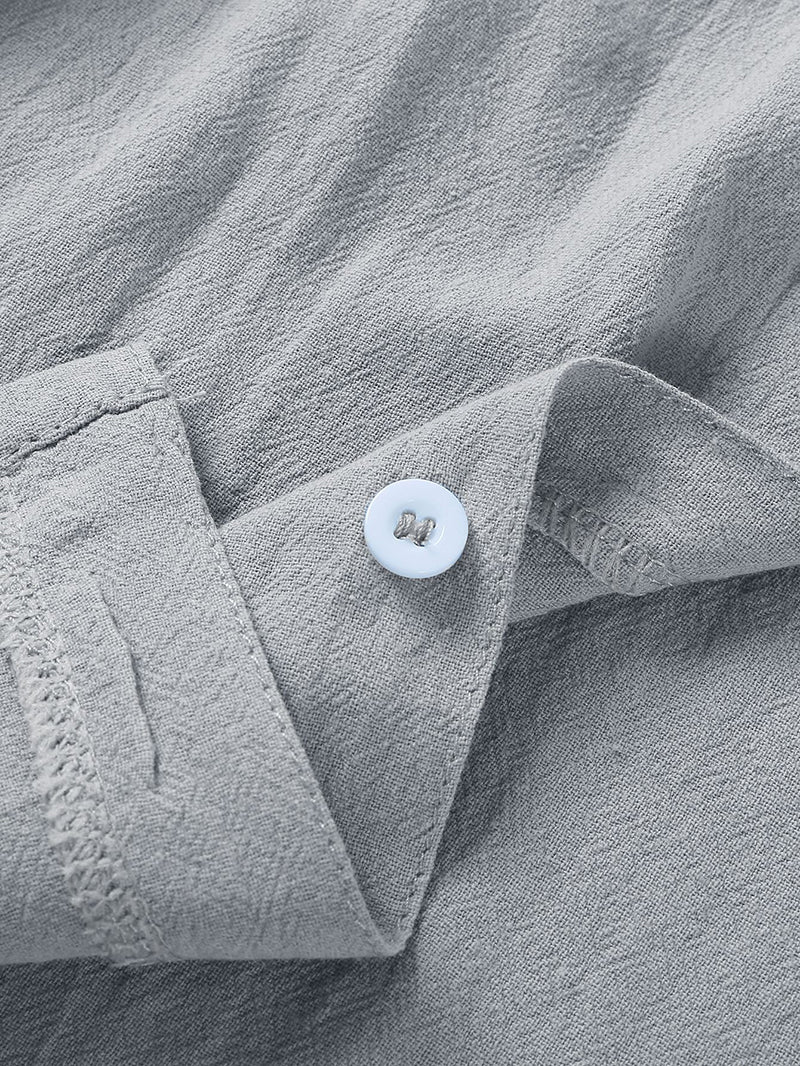 Men’s Casual Short-Sleeve Button-Down Beach Shirt