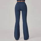 European And American Style Hidden Pleat Flared Yoga Pants For Women