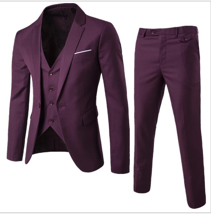 Plus-Size Men’s Casual Cotton Suit – Flat Lapel Collar