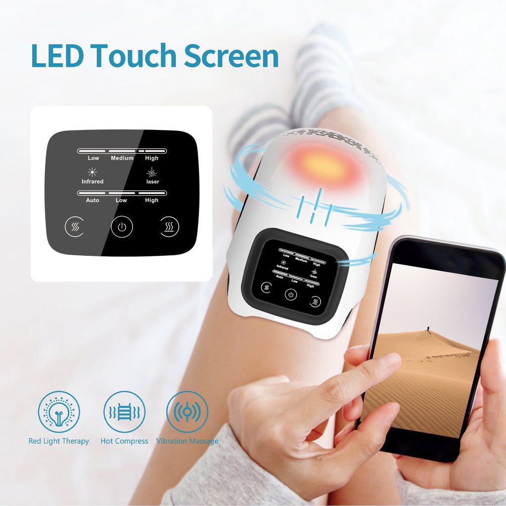 Smart Heated Knee Massager with Deep Kneading
