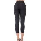 Denim-Look Capri Yoga Pants – Slim Fit High-Elastic Tummy Control Fitness Pants