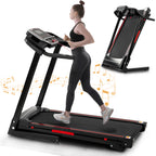 3.5HP Folding Electric Treadmill with Incline & LED Display