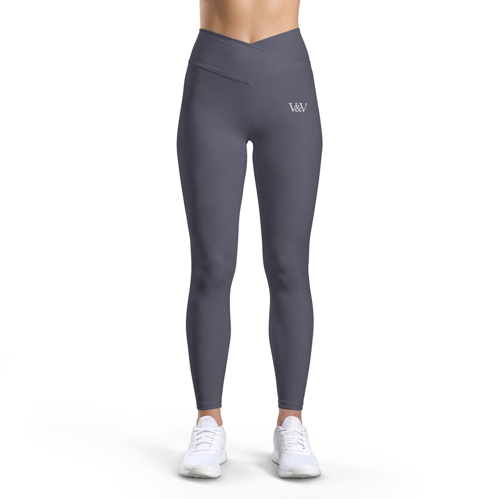Women’s Luxe Leggings — V&W Monogram High-Waist Workout & Athleisure Leggings