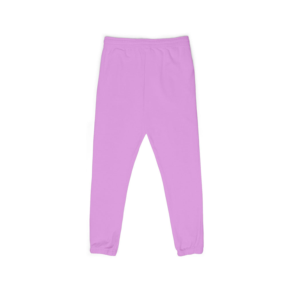 Embroidered Minimal Logo Sweatpants — Garment-Dyed Fleece Joggers