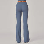 European And American Style Hidden Pleat Flared Yoga Pants For Women