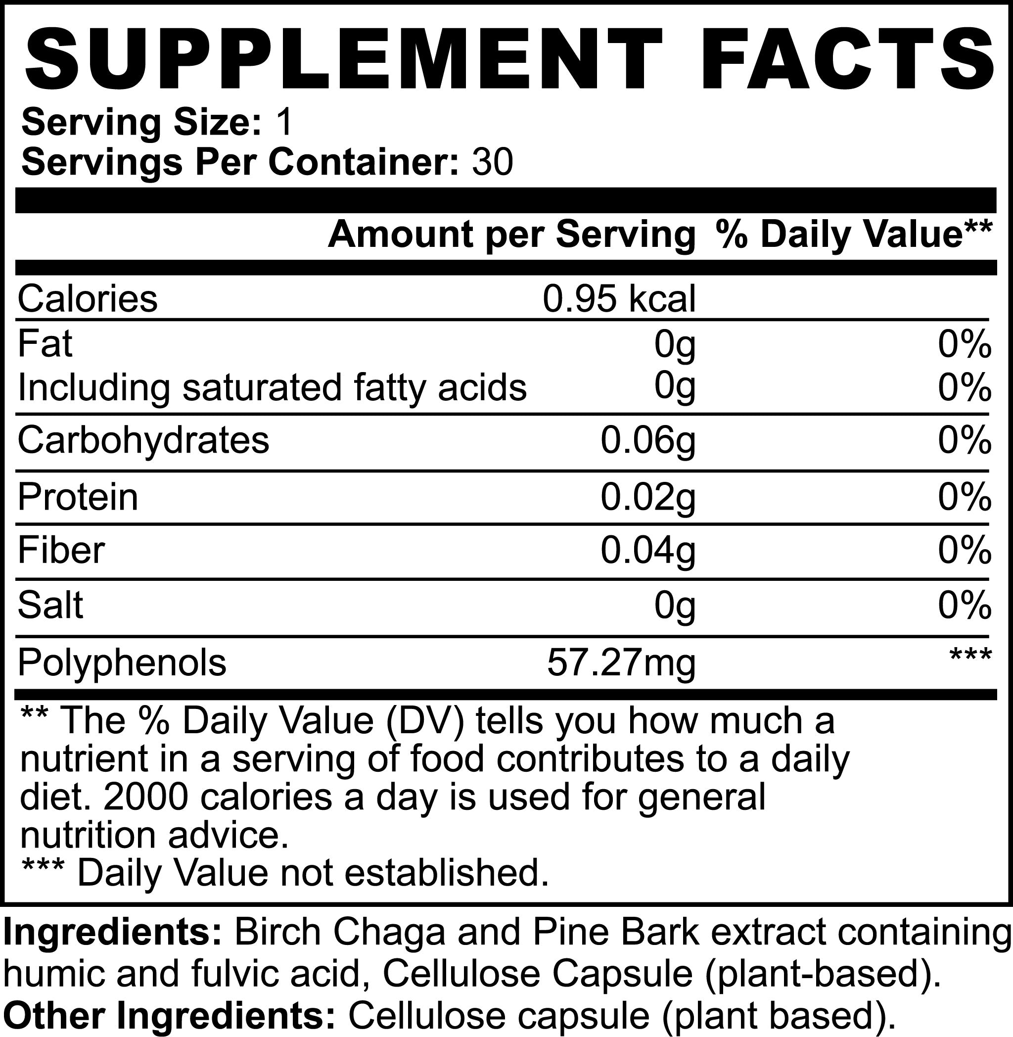 Natural Gut Wellness Capsules with Fulvic Acid & Antioxidant Botanicals