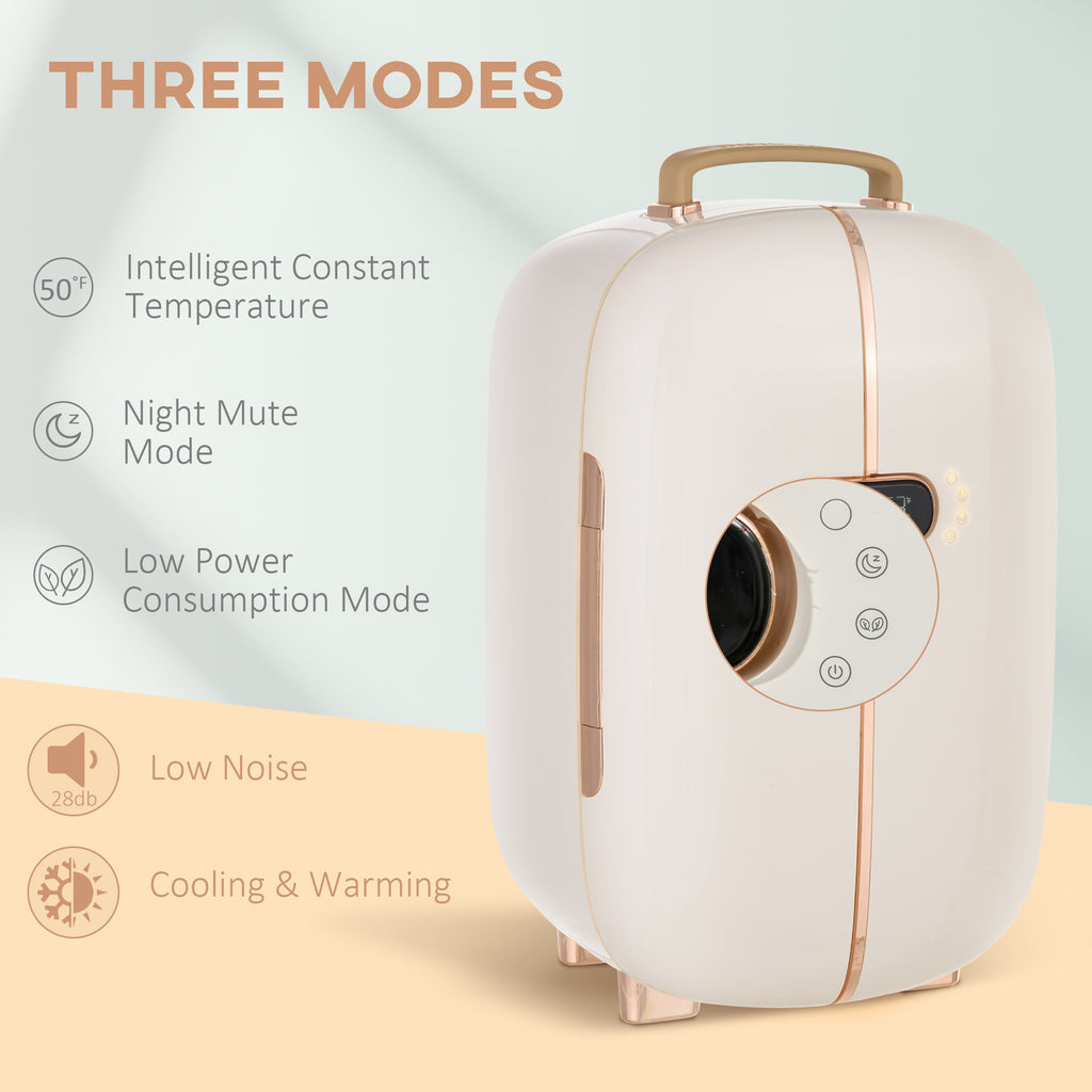 Portable Skincare Fridge With LED Display, 12L Mini Fridge For Beauty