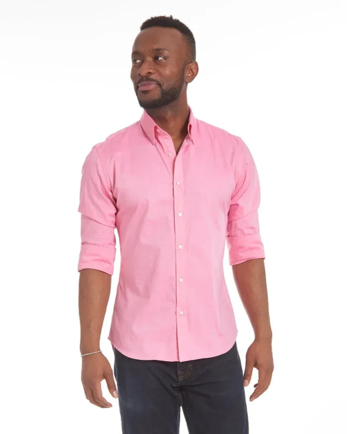Men’s Long Sleeve Zipper & Button Lapel Shirt – Slim Fit Fashion Top