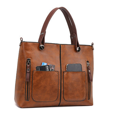 Retro Large-capacity Handbags Simple Crossbody Shoulder Bags For Women
