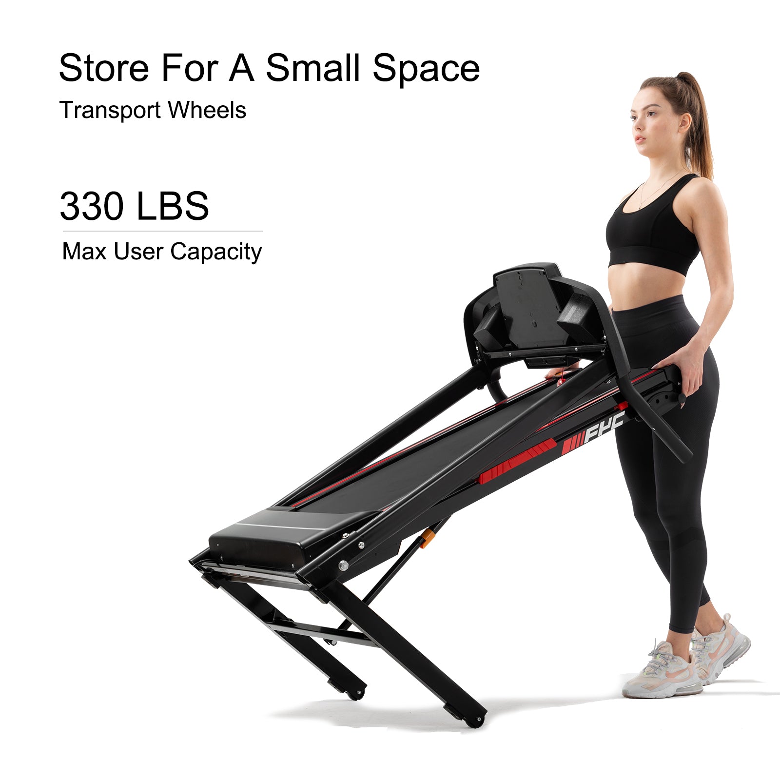 3.5HP Folding Electric Treadmill with Incline & LED Display