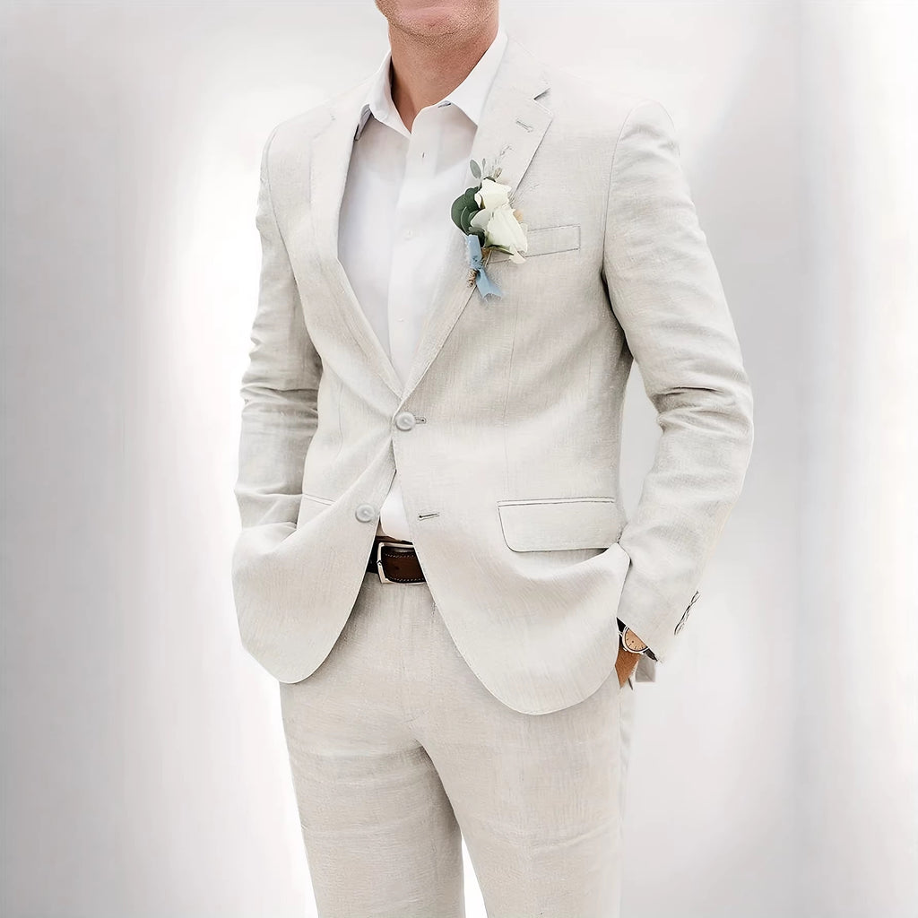 Men’s Slim-Fit Formal Suit for Balls & Banquets – Apricot
