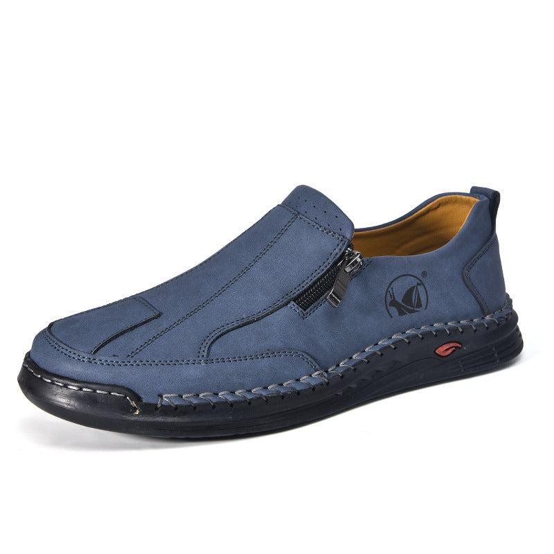 Mens Lace-up Leather Outdoor Casual Shoes