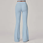 European And American Style Hidden Pleat Flared Yoga Pants For Women