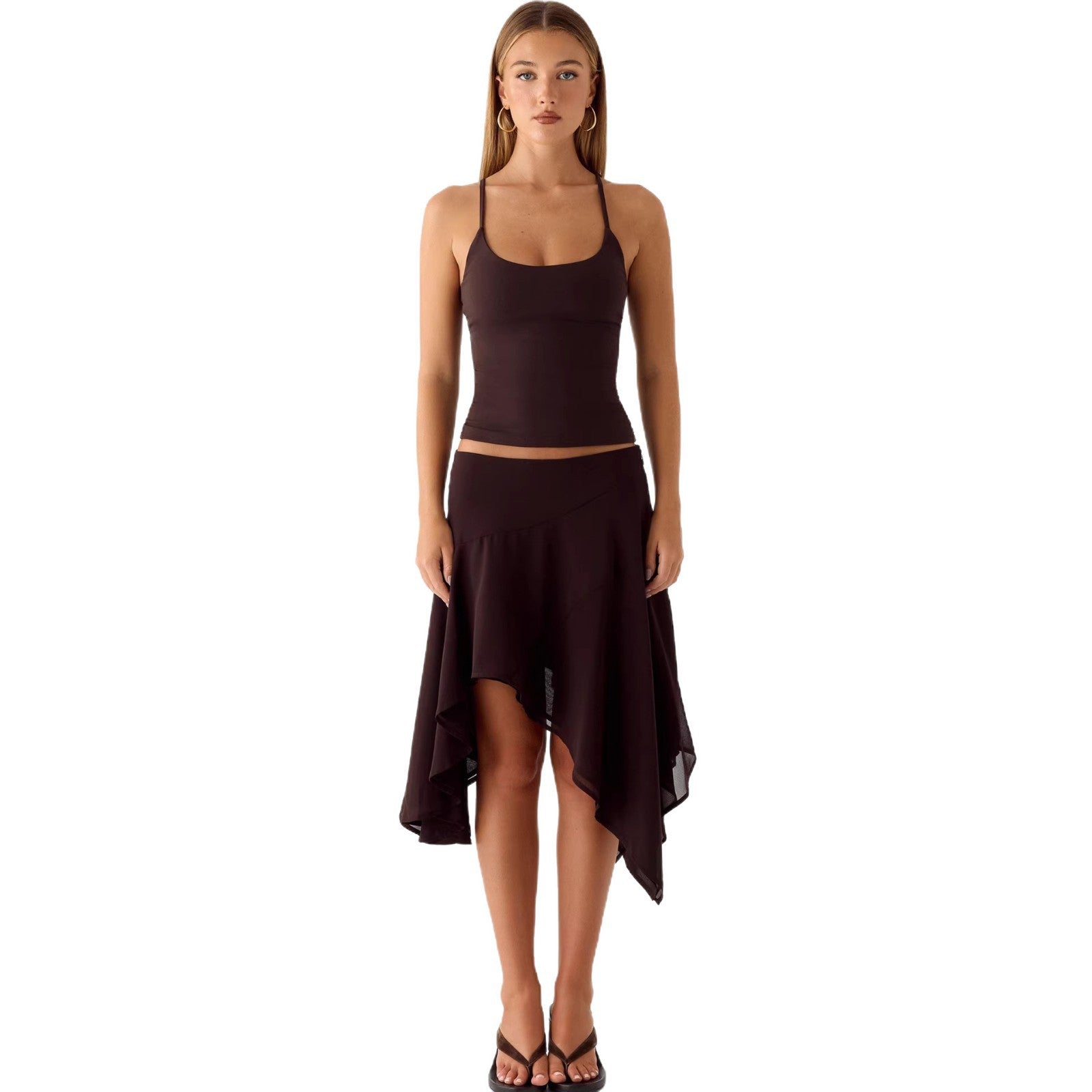 Resort-style European And American Half Skirt New High-waisted Design