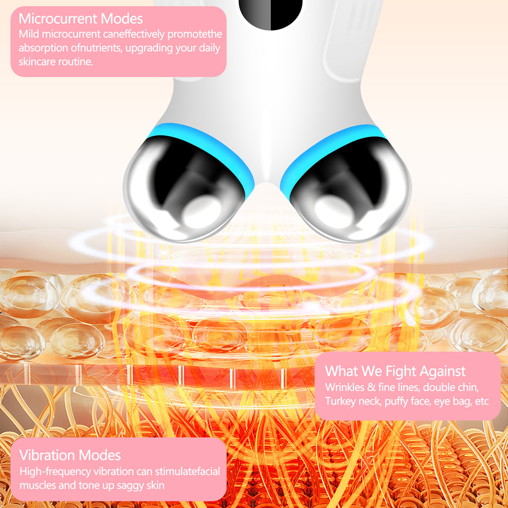 LiftGlow Microcurrent Facial Toning Device – White