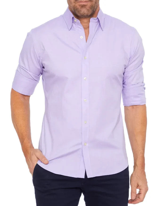 Men’s Long Sleeve Zipper & Button Lapel Shirt – Slim Fit Fashion Top