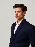 Navy Tailored Wool Blazer